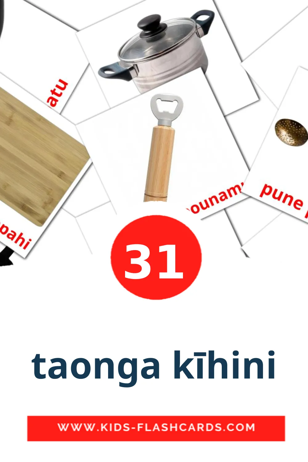31 cartes illustrées de taonga kīhini pour la maternelle en maori