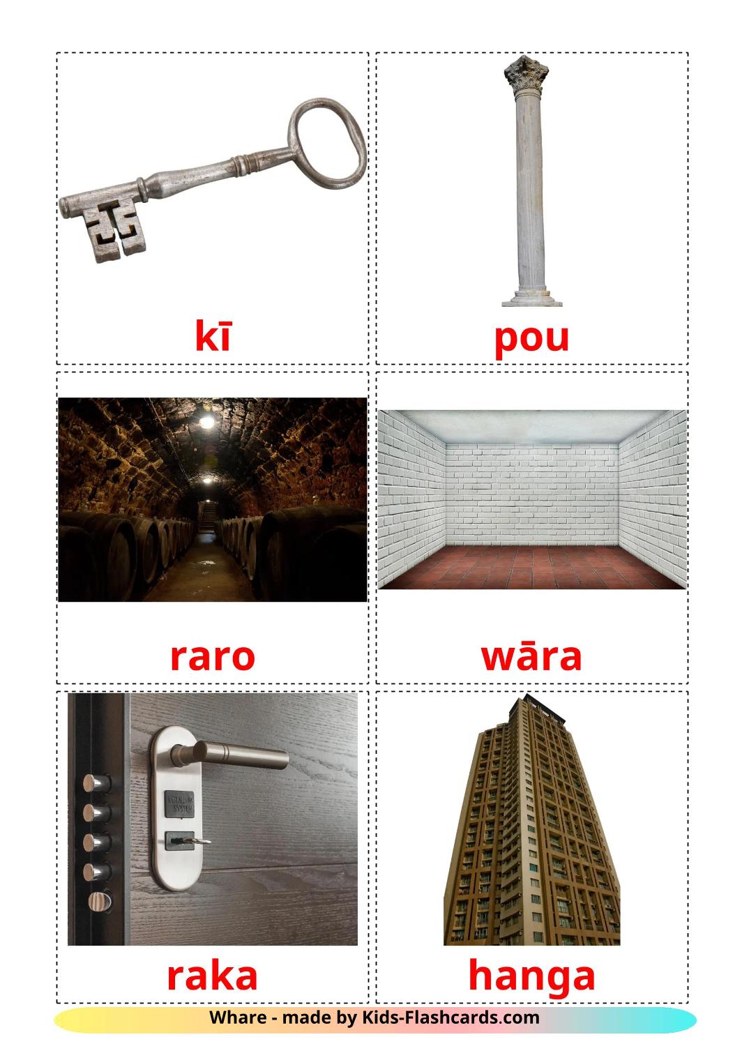 House - 25 Free Printable maori Flashcards 