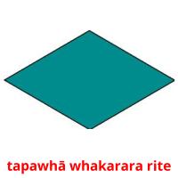 tapawhā whakarara rite card for translate