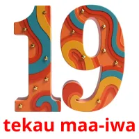 tekau maa-iwa picture flashcards