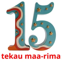 tekau maa-rima picture flashcards