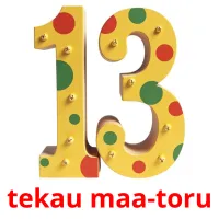 tekau maa-toru picture flashcards