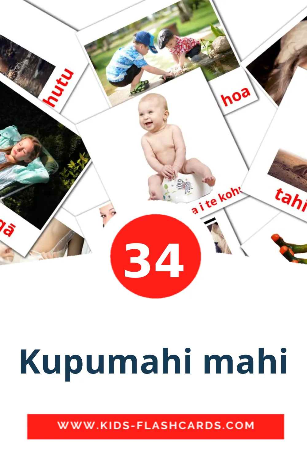 34 Kupumahi mahi Bildkarten für den Kindergarten auf Maori