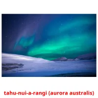 tahu-nui-a-rangi (aurora australis) picture flashcards