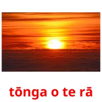 tōnga o te rā picture flashcards