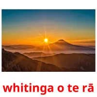 whitinga o te rā picture flashcards