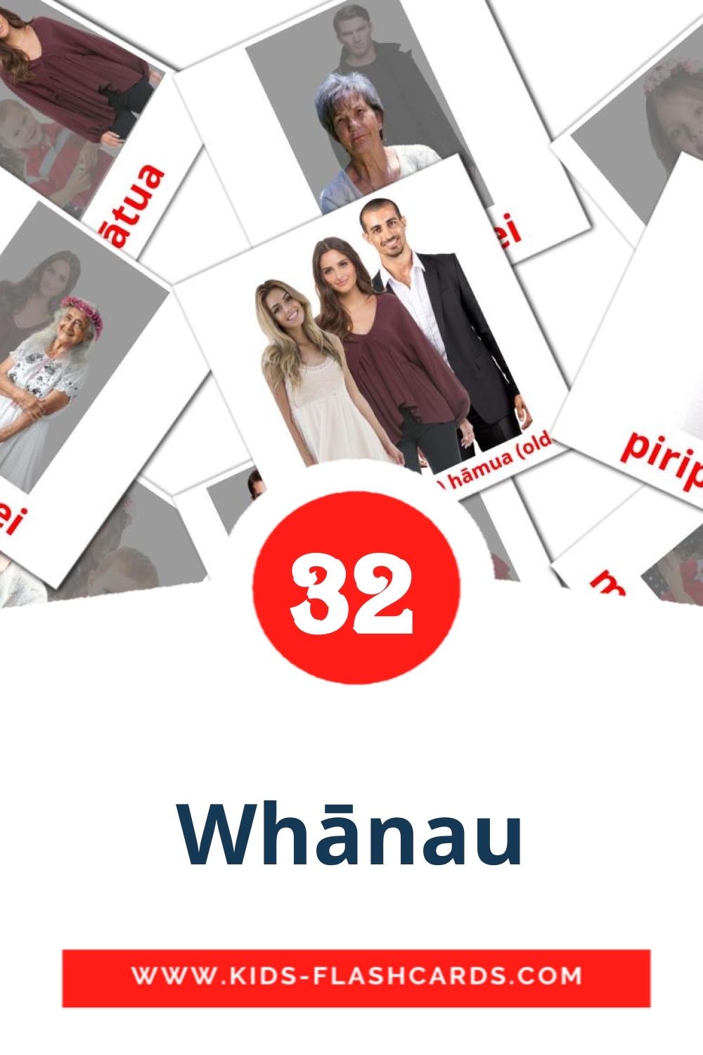 Whānau на маори для Детского Сада (32 карточки)