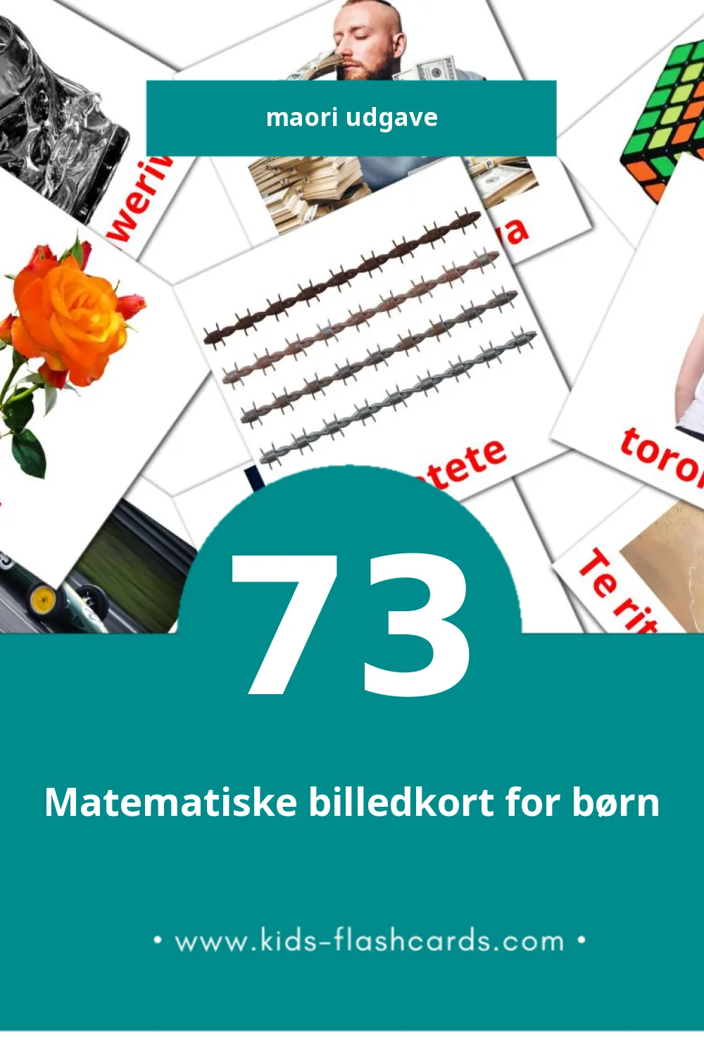 Visuelle billedkort for børn om Kupuāhua til småbørn (73 kort på Maori)