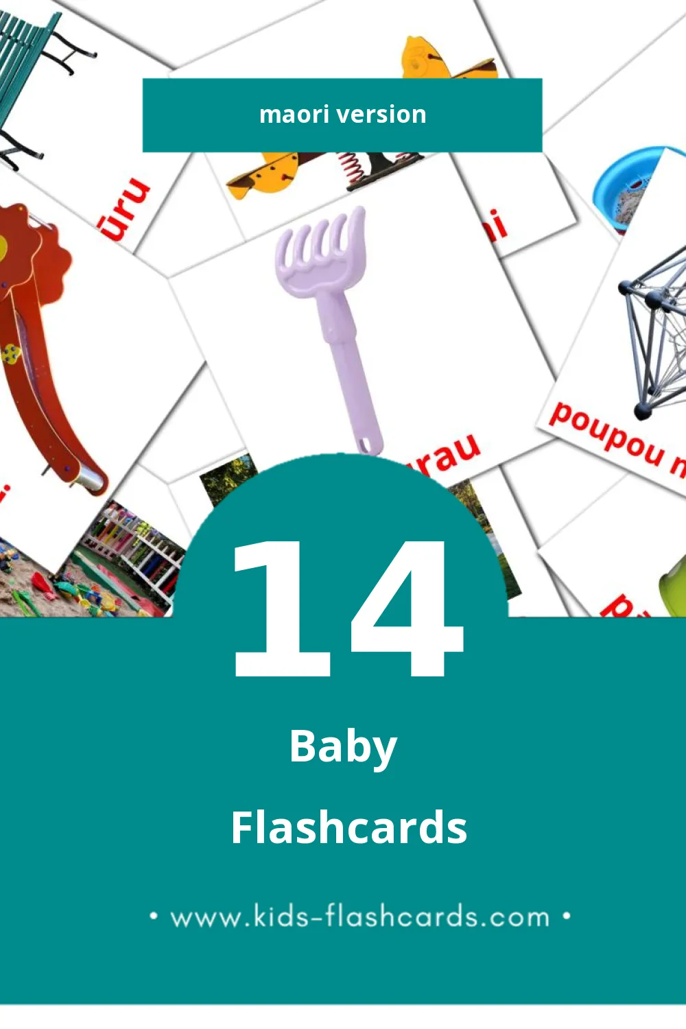 Visual Pēpē Flashcards for Toddlers (14 cards in Maori)