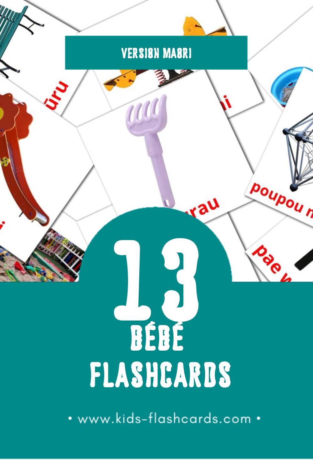 Flashcards Visual Pēpē pour les tout-petits (13 cartes en Maori)