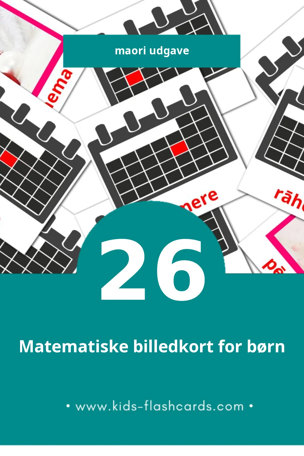 Visuelle billedkort for børn om maramataka til småbørn (26 kort på Maori)