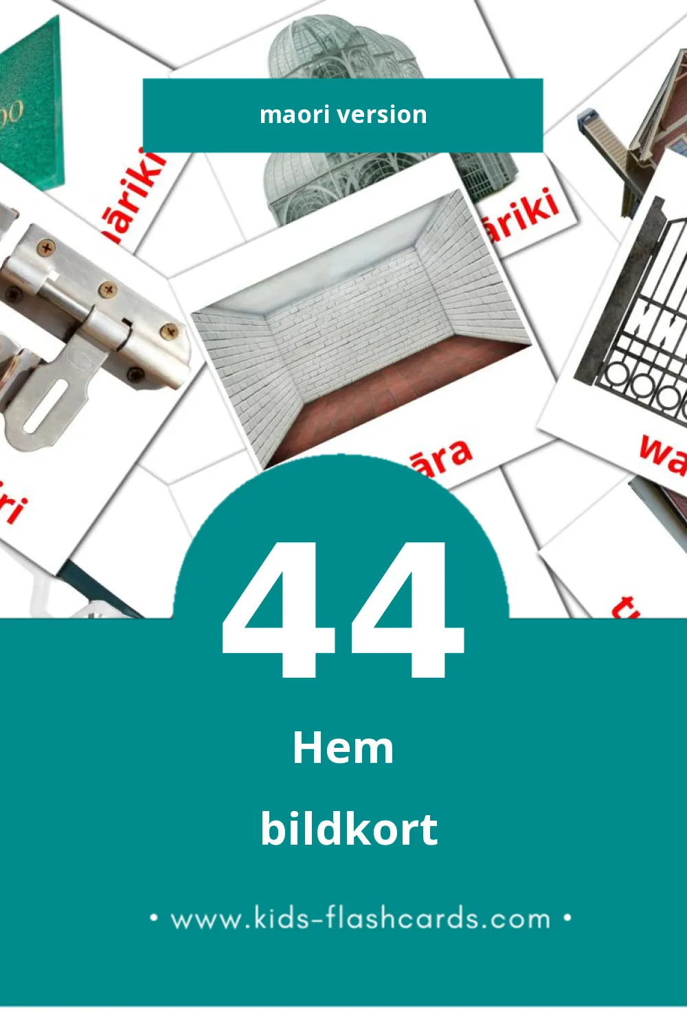 Visuella Kāinga för småbarn (44 bildkort för barn på Maori)