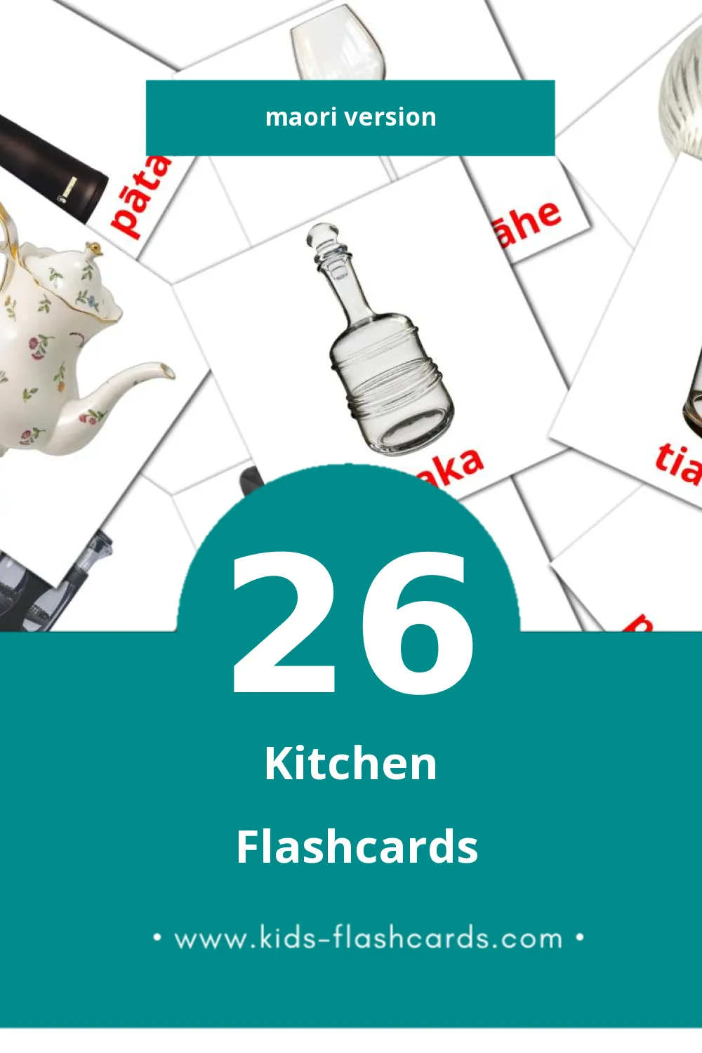 Visual Kīhini Flashcards for Toddlers (26 cards in Maori)