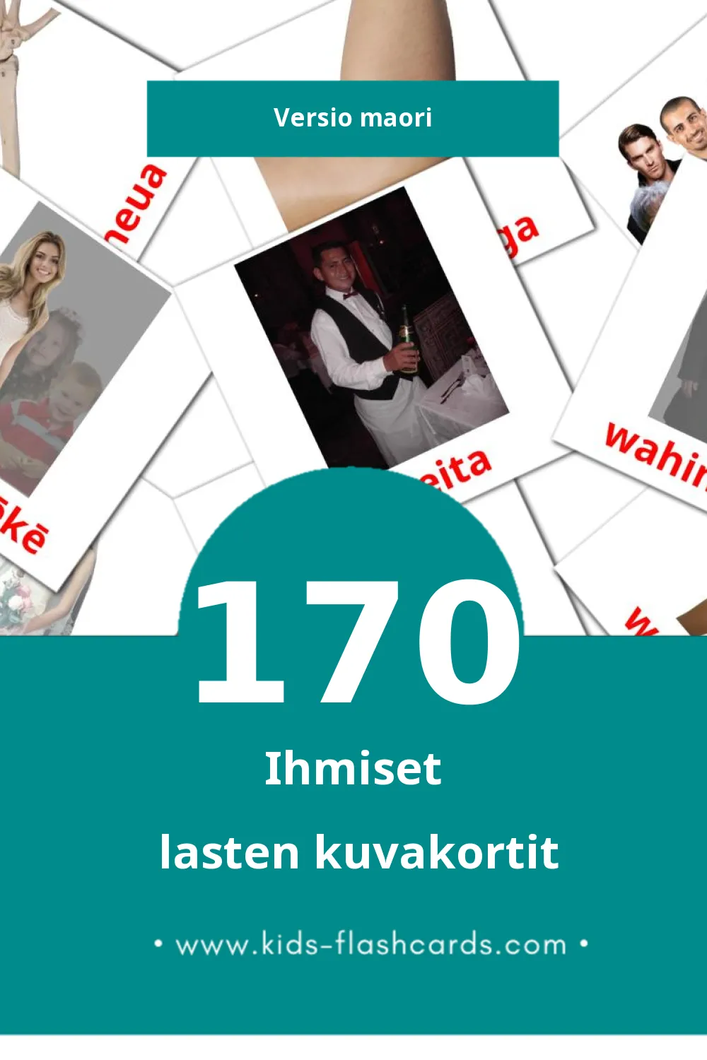 Tangata lasten kuvakortit pikkulapsille (170 korttia Maoriksi)