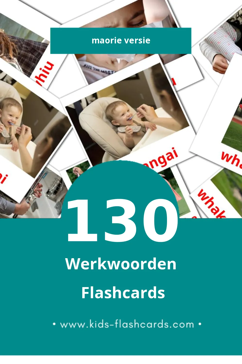 Visuele Kupumahi Flashcards voor Kleuters (130 kaarten in het Maori)