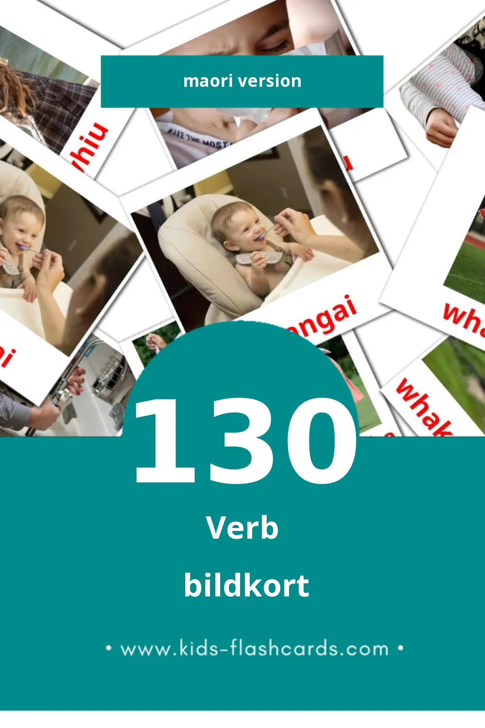 Visuella Kupumahi för småbarn (130 bildkort för barn på Maori)