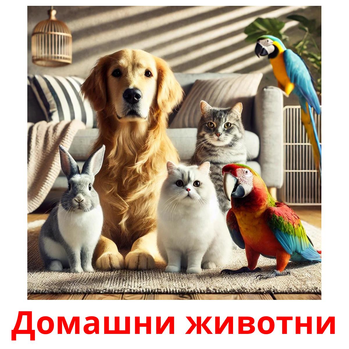 Домашни животни picture flashcards