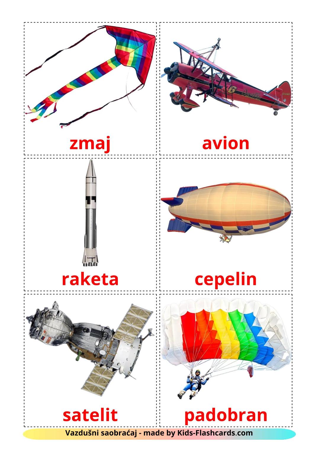 Aircraft - 14 Free Printable macedonian Flashcards 