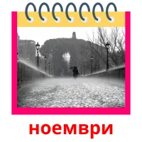 ноември picture flashcards