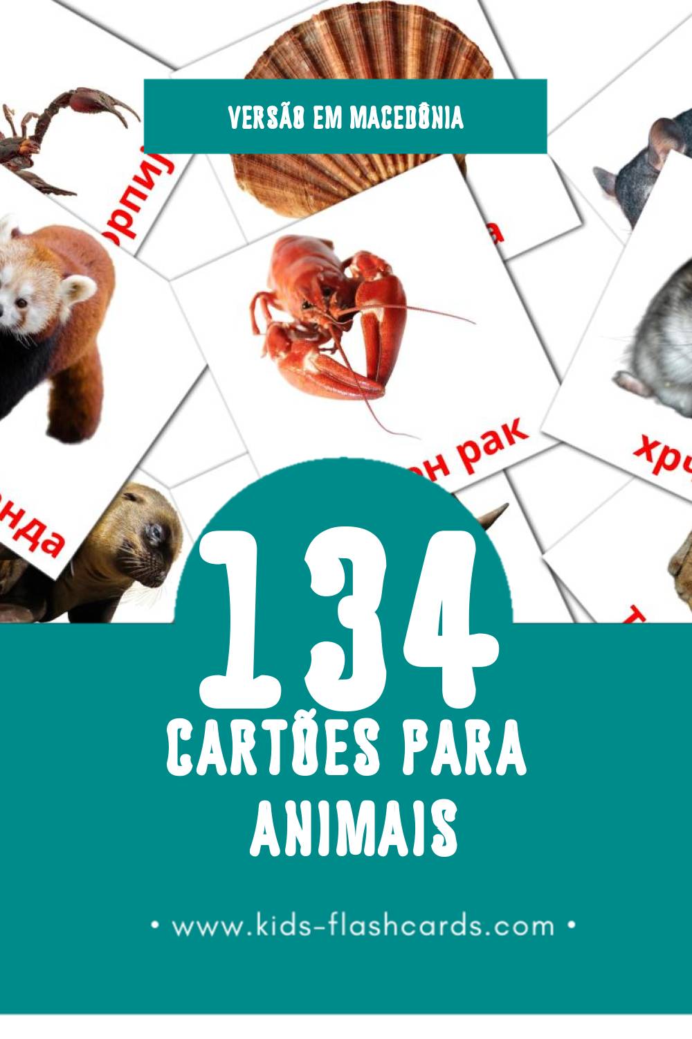 Flashcards de Животни Visuais para Toddlers (134 cartões em Macedônia)