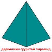 дөрвөлжин суурьтай пирамид Bildkarteikarten