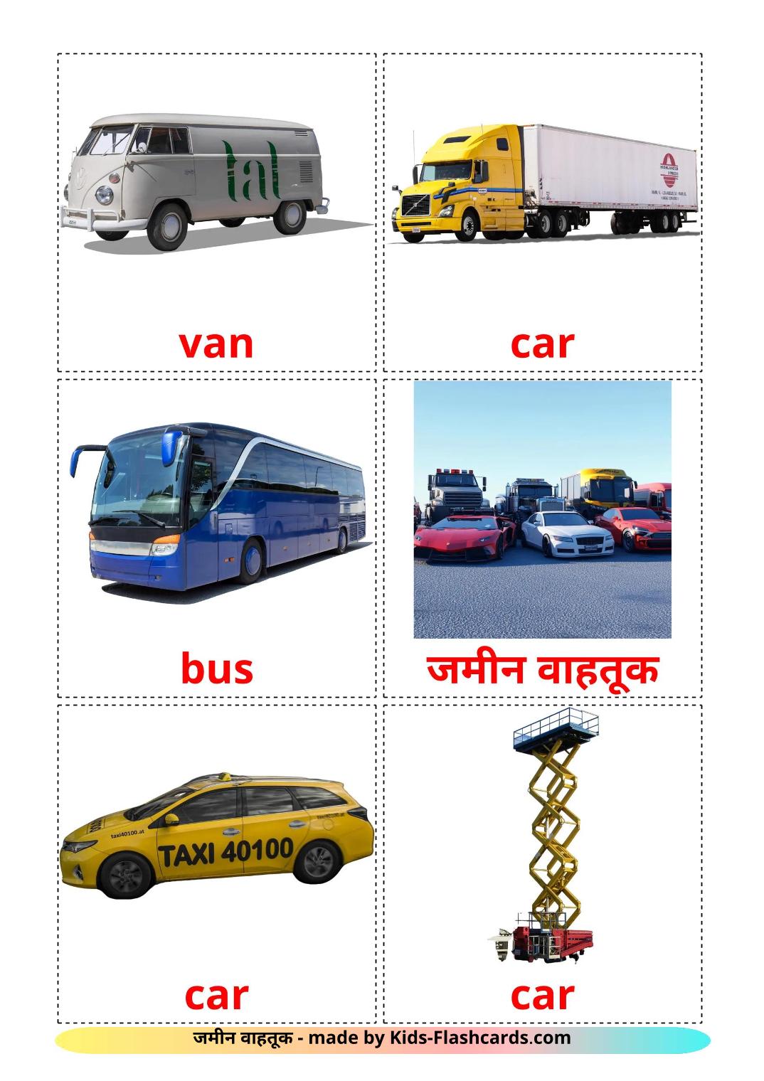 Transporte terrestre - 28 Flashcards marathies gratuitos para impressão