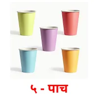 ५ - पाच picture flashcards