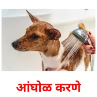 आंघोळ करणे cartes de vocabulaire