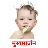 मुखमार्जन cartes de vocabulaire