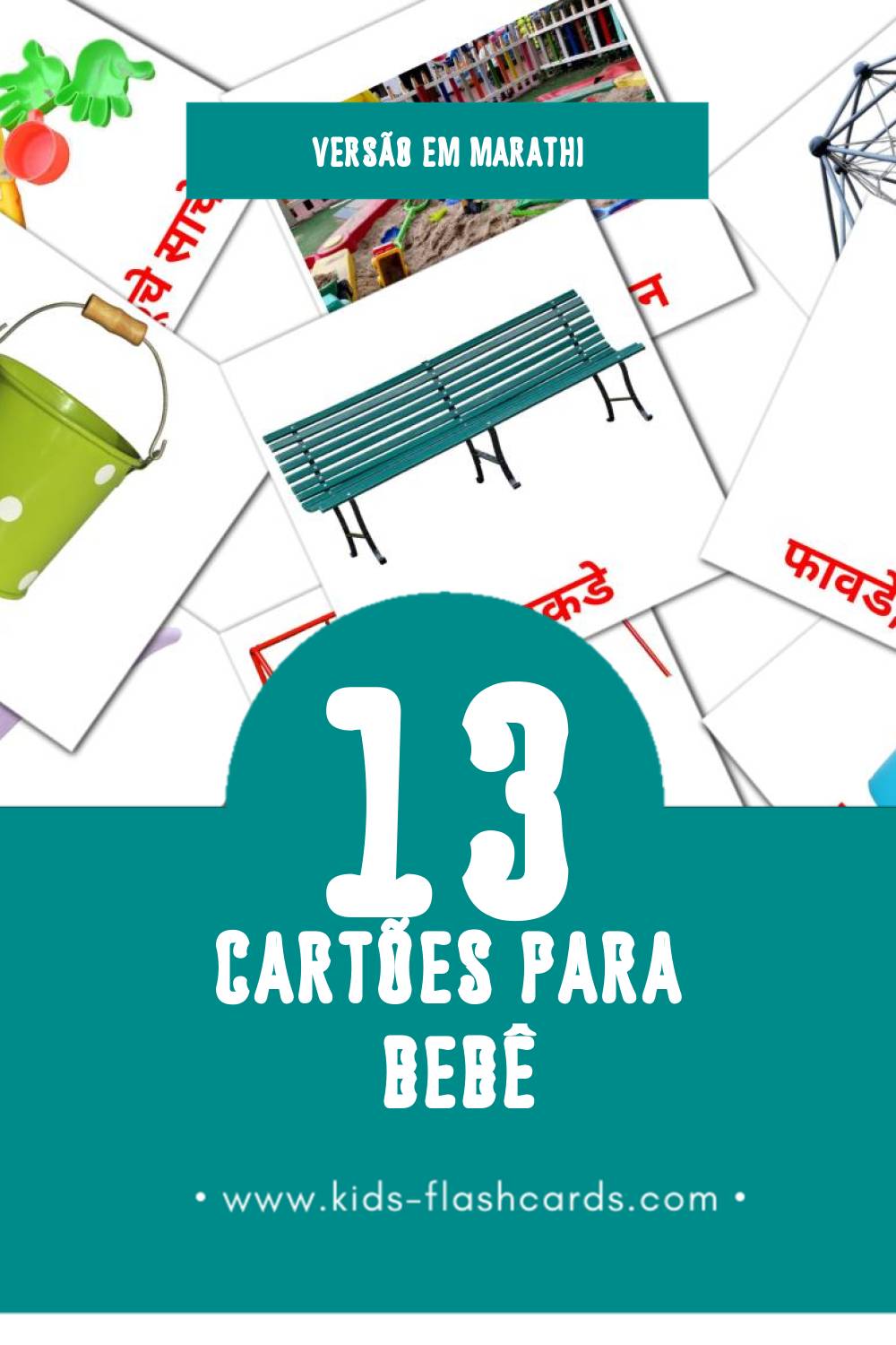 Flashcards de बाळा  Visuais para Toddlers (13 cartões em Marathi)