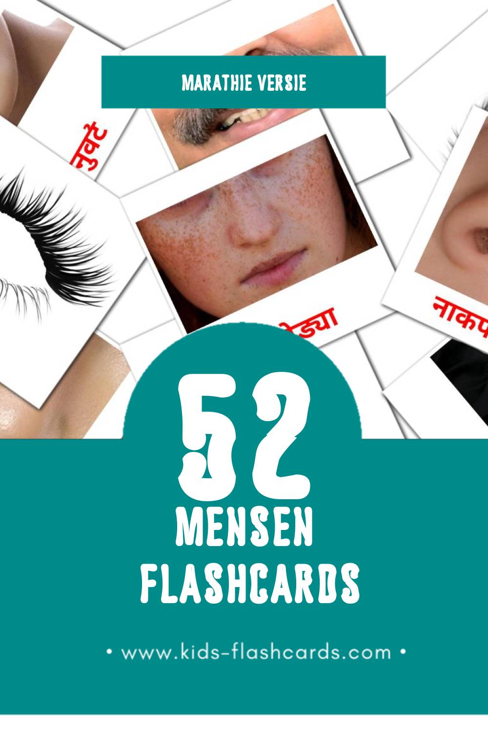 Visuele लोक Flashcards voor Kleuters (129 kaarten in het Marathi)
