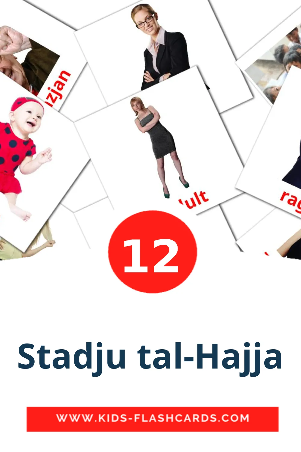 12 Stadju tal-Hajja Picture Cards for Kindergarden in maltese