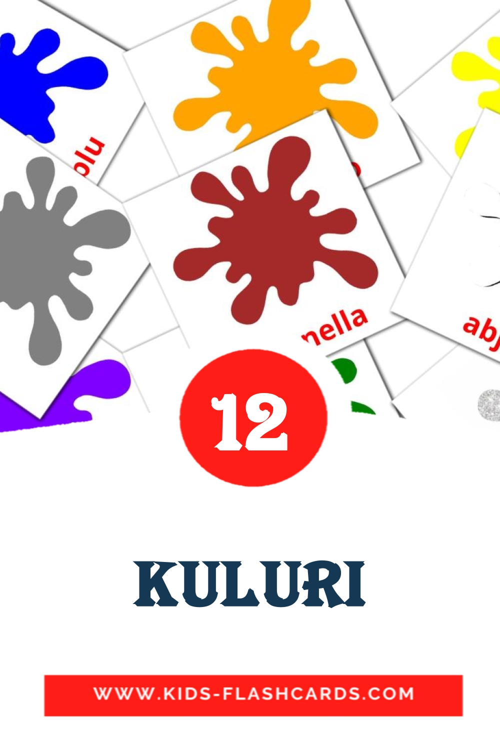 12 Kuluri Picture Cards for Kindergarden in maltese