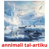 annimali tal-artiku bildkort för barn