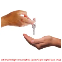 aqhti/qahtini (give me)/moghtija (given)/taghti boghod (give away) cartões com imagens