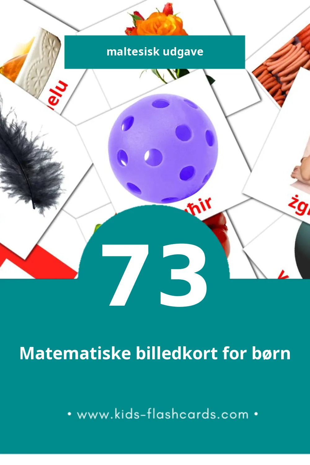 Visuelle billedkort for børn om Aġġettivi til småbørn (73 kort på Maltesisk)