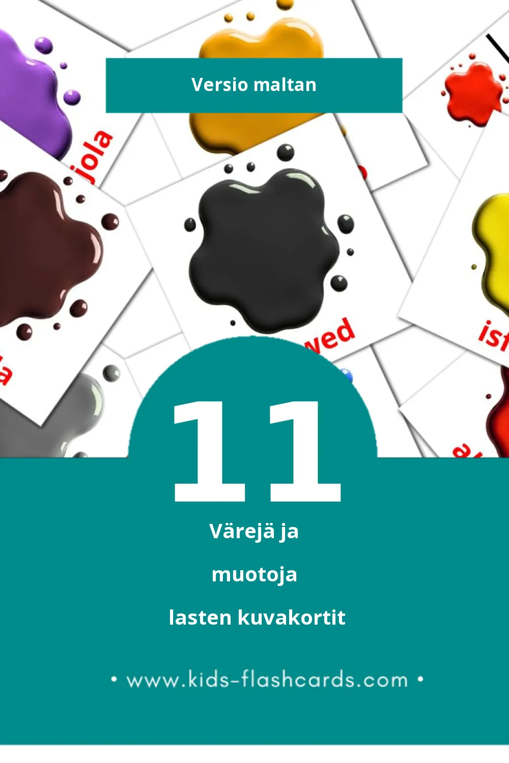 Kuluri u Forom lasten kuvakortit pikkulapsille (11 korttia Maltanksi)
