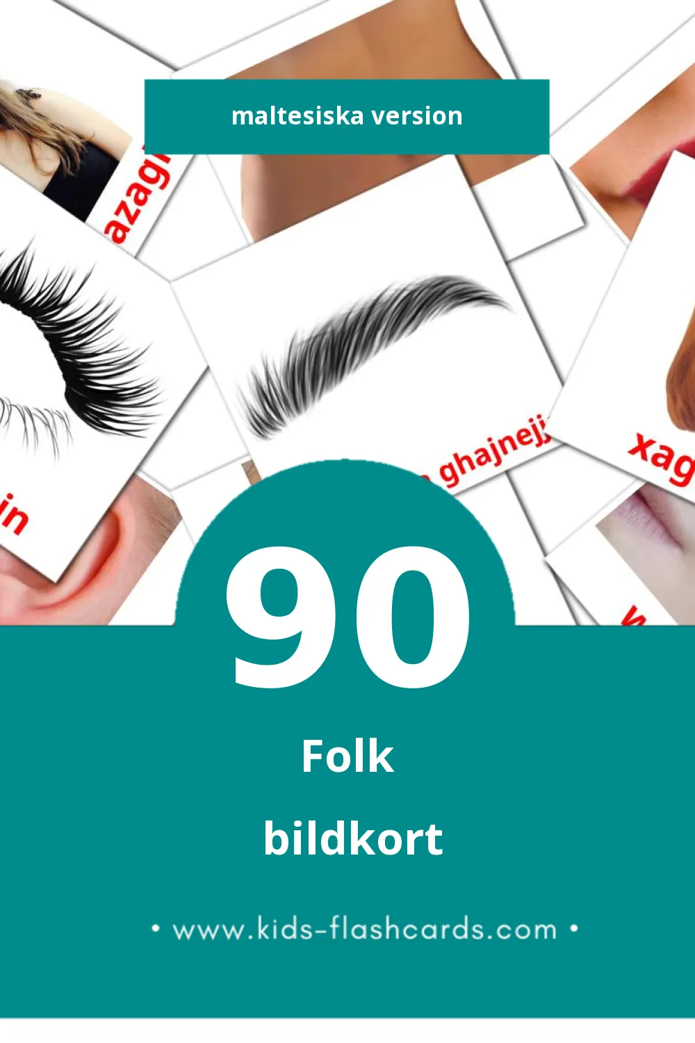 Visuella Nies för småbarn (90 bildkort för barn på Maltesiska)