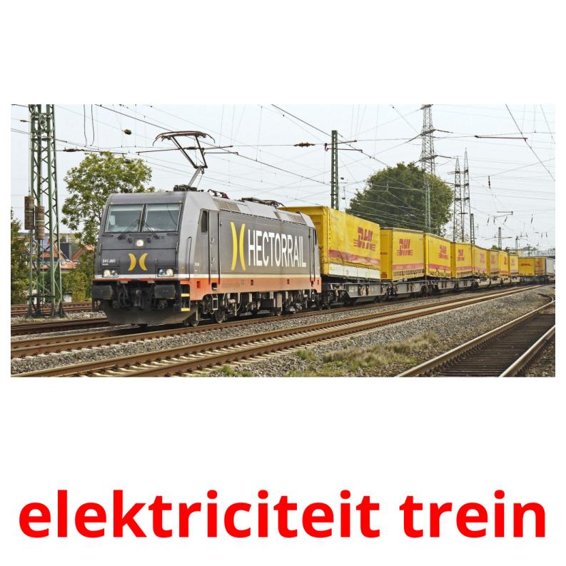 elektriciteit trein picture flashcards