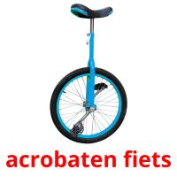 acrobaten fiets flashcards illustrate