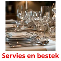 Servies en bestek ansichtkaarten