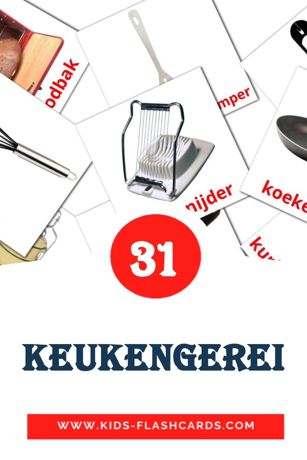 35 Keukengerei Picture Cards for Kindergarden in dutch