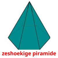 zeshoekige piramide flashcards illustrate