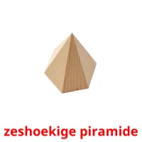 zeshoekige piramide cartões com imagens