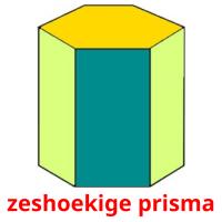 zeshoekige prisma flashcards illustrate
