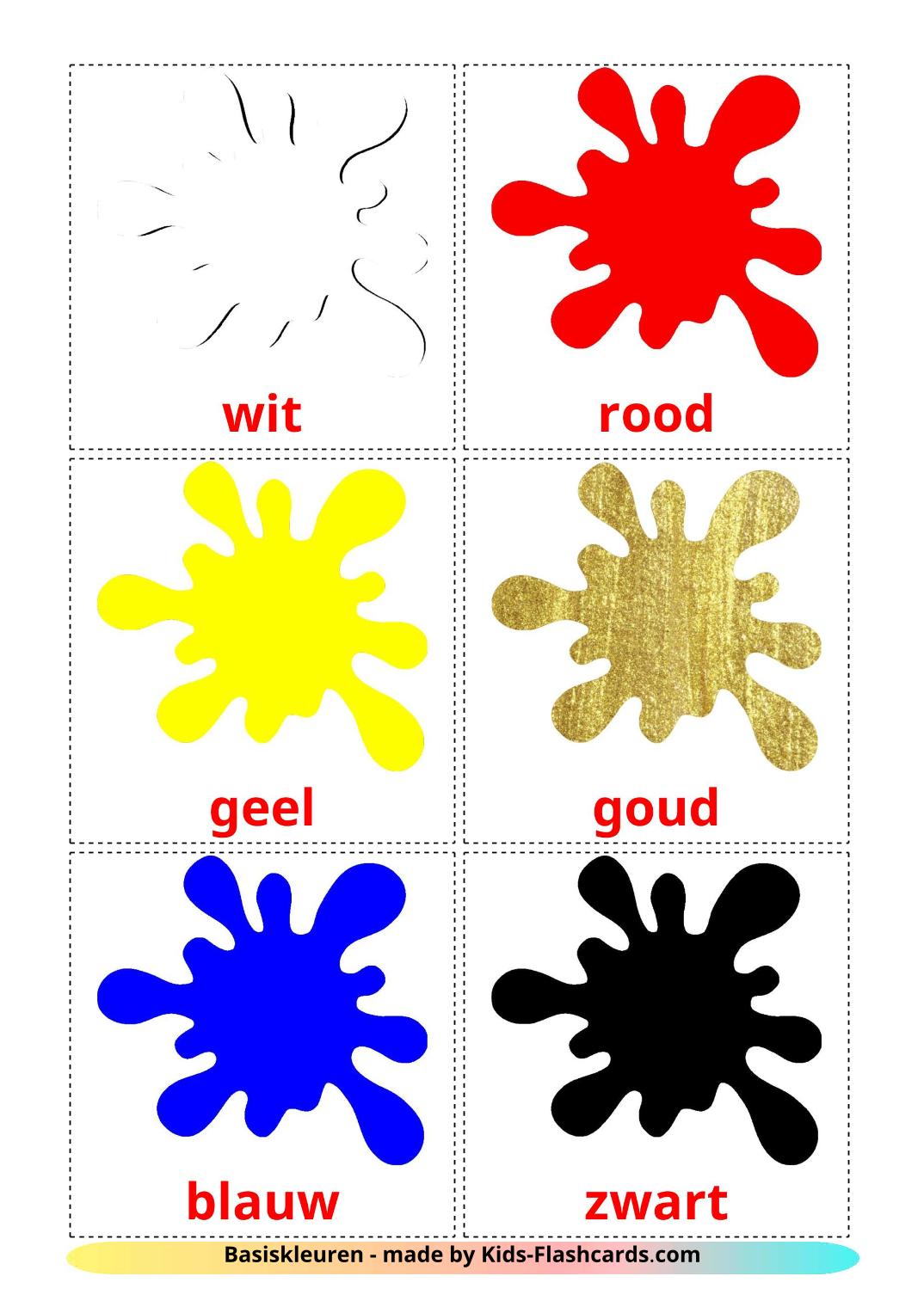 Colores - 12 fichas de holandés para imprimir gratis 