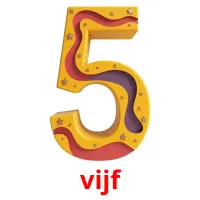 vijf flashcards illustrate