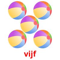 vijf picture flashcards