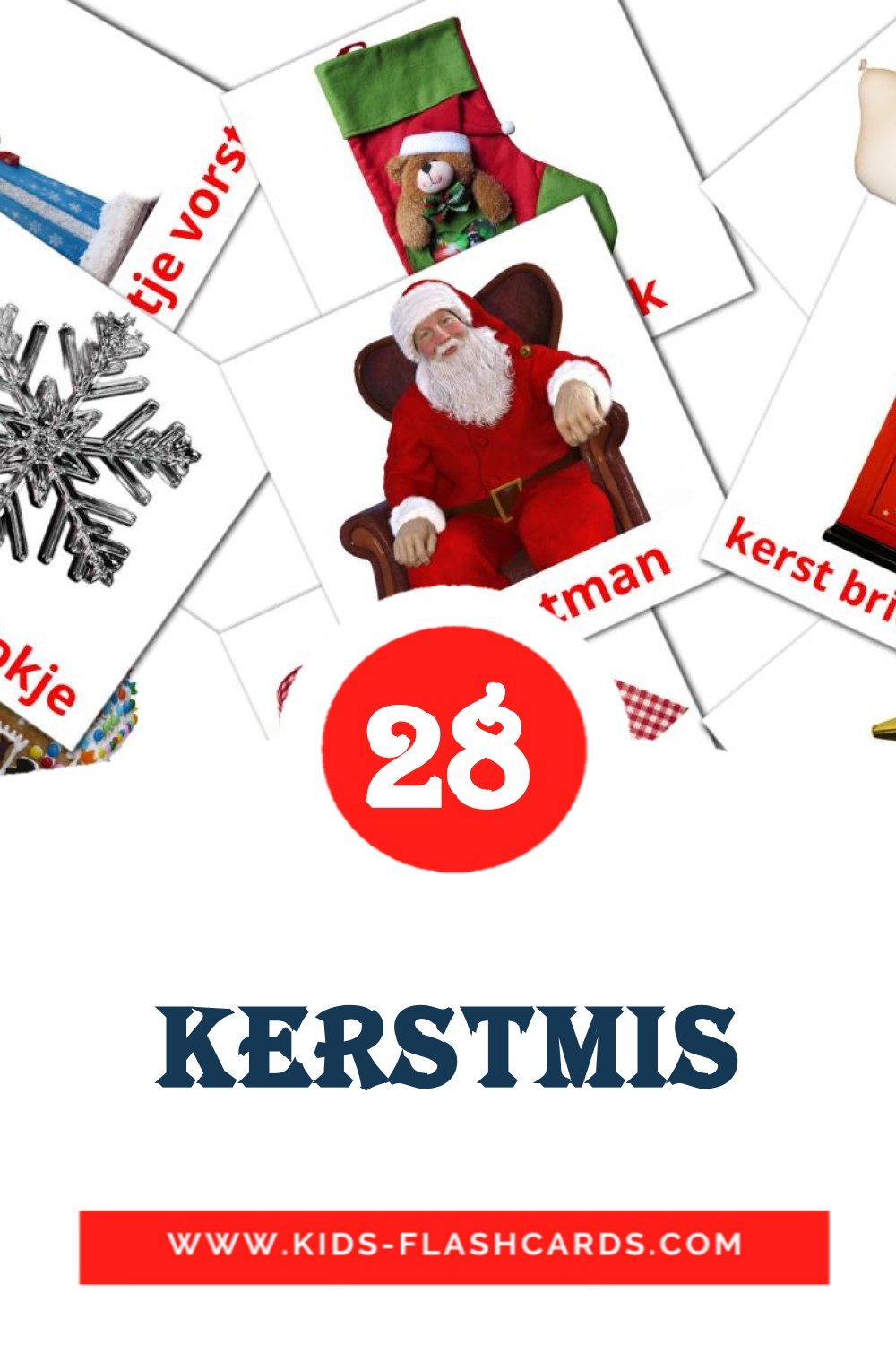 28 kerstmis Picture Cards for Kindergarden in dutch