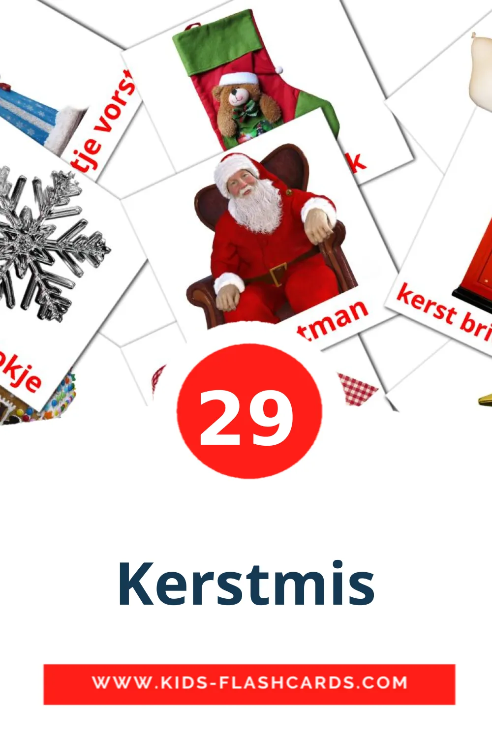 29 carte illustrate di Kerstmis per la scuola materna in olandese